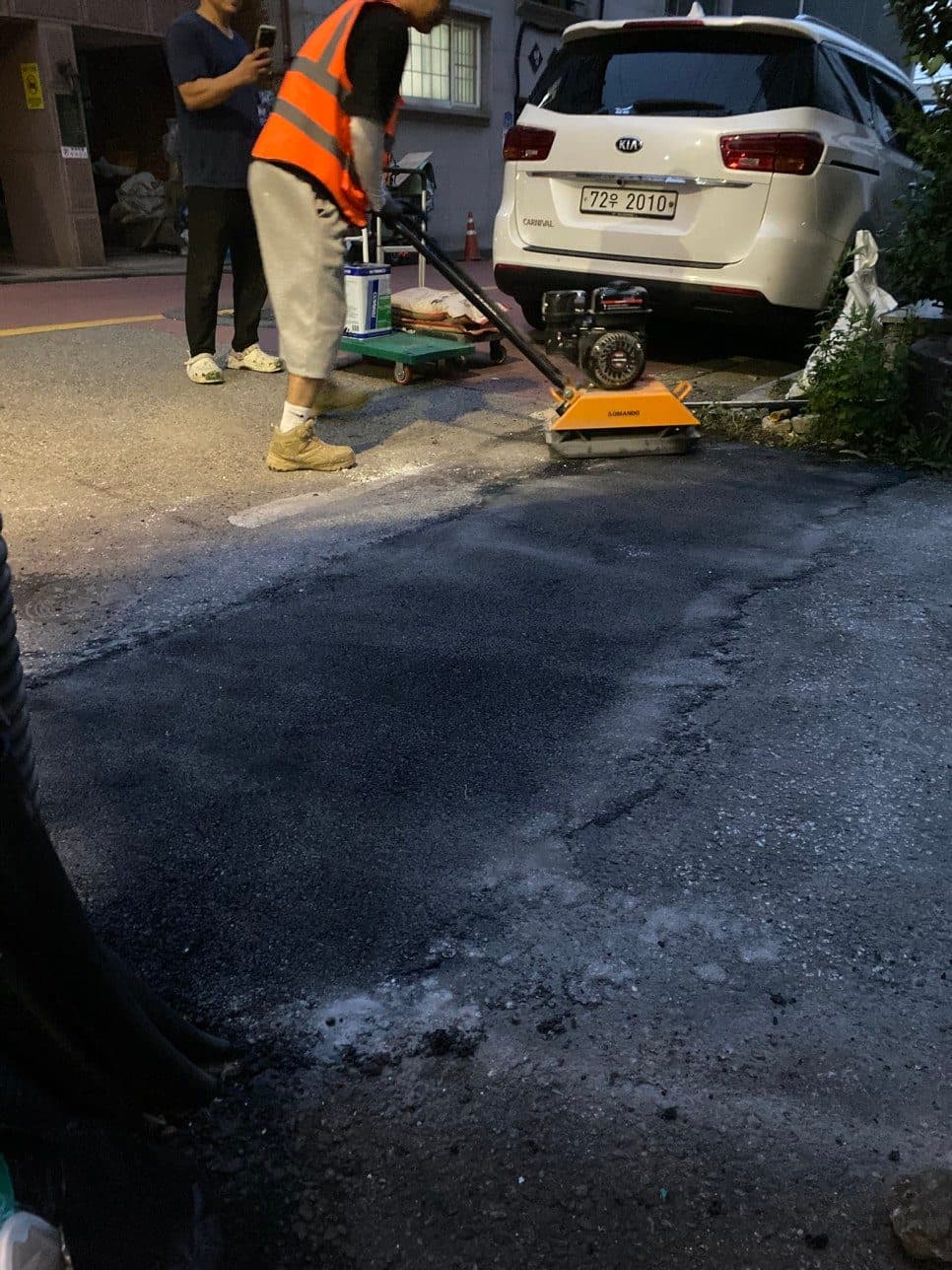 오산 빌라 진입로 아스콘 소량 포장