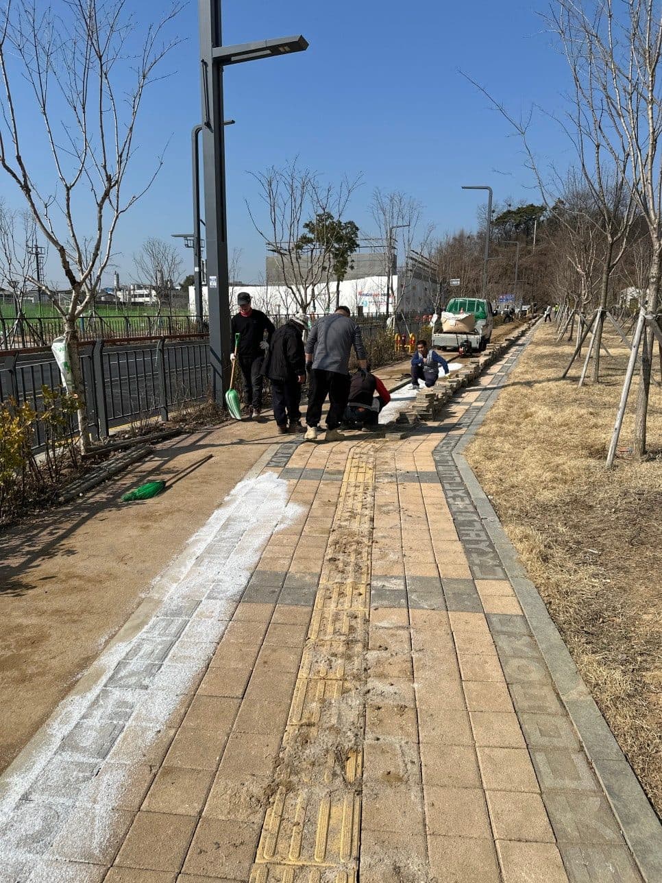 단지 내 보도 사각블럭 재포장
